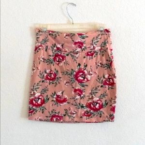 Floral pencil skirt